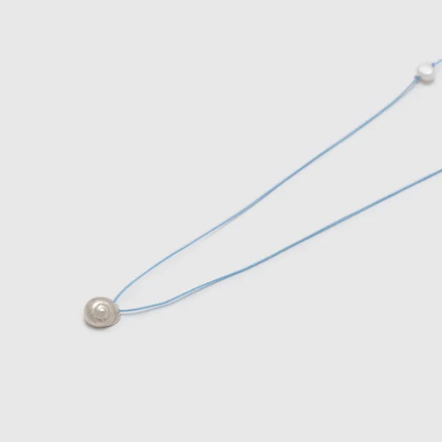agapi-seastories-escargot-de-mer-collier-cordon-argent image 1