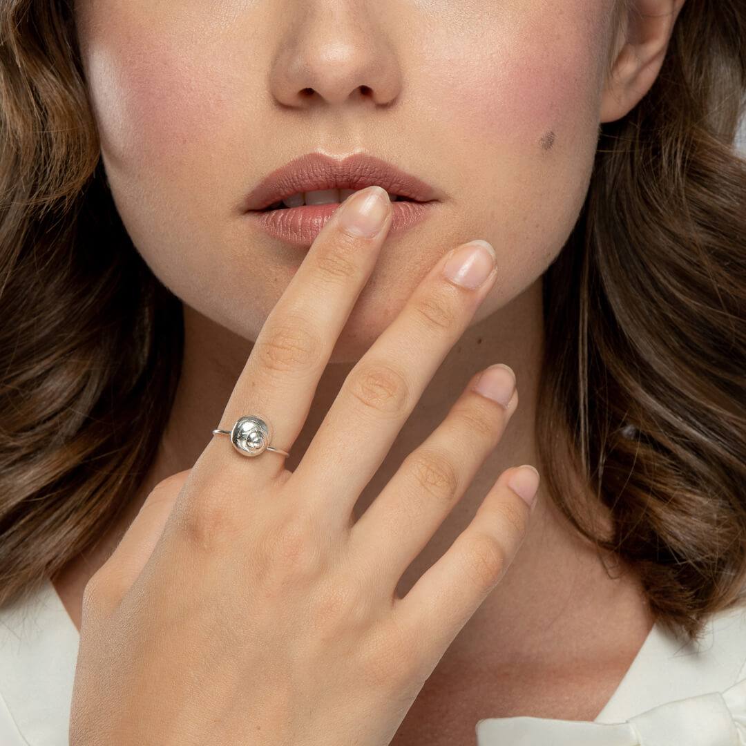 agapi-seastories-bague-escargot-de-mer-argent-925-taille-52 image 2