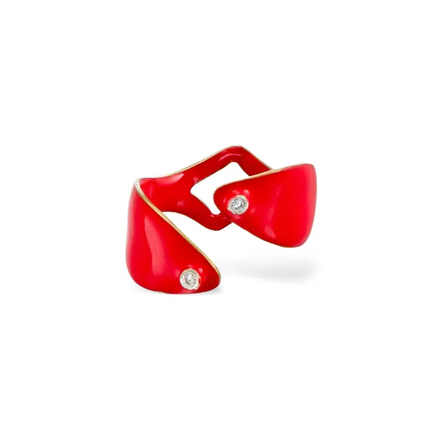 agapi-the-fish-small-fish-twin-bague-poisson-mail-rouge-corail image 1