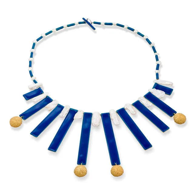 agapi-seastories-shell-symphony-collier-bleu-perle-43-cm image 1