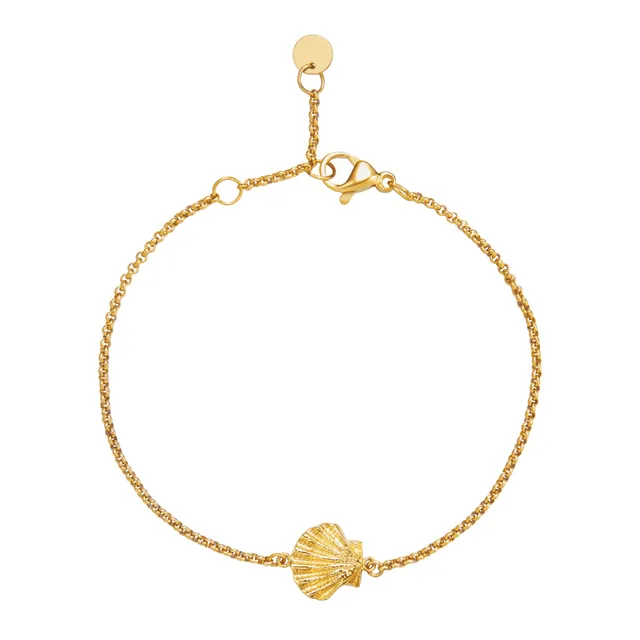 armeria-sainte-jakez-bracelet-coquille-dor-or-jaune-16-5-cm image 1