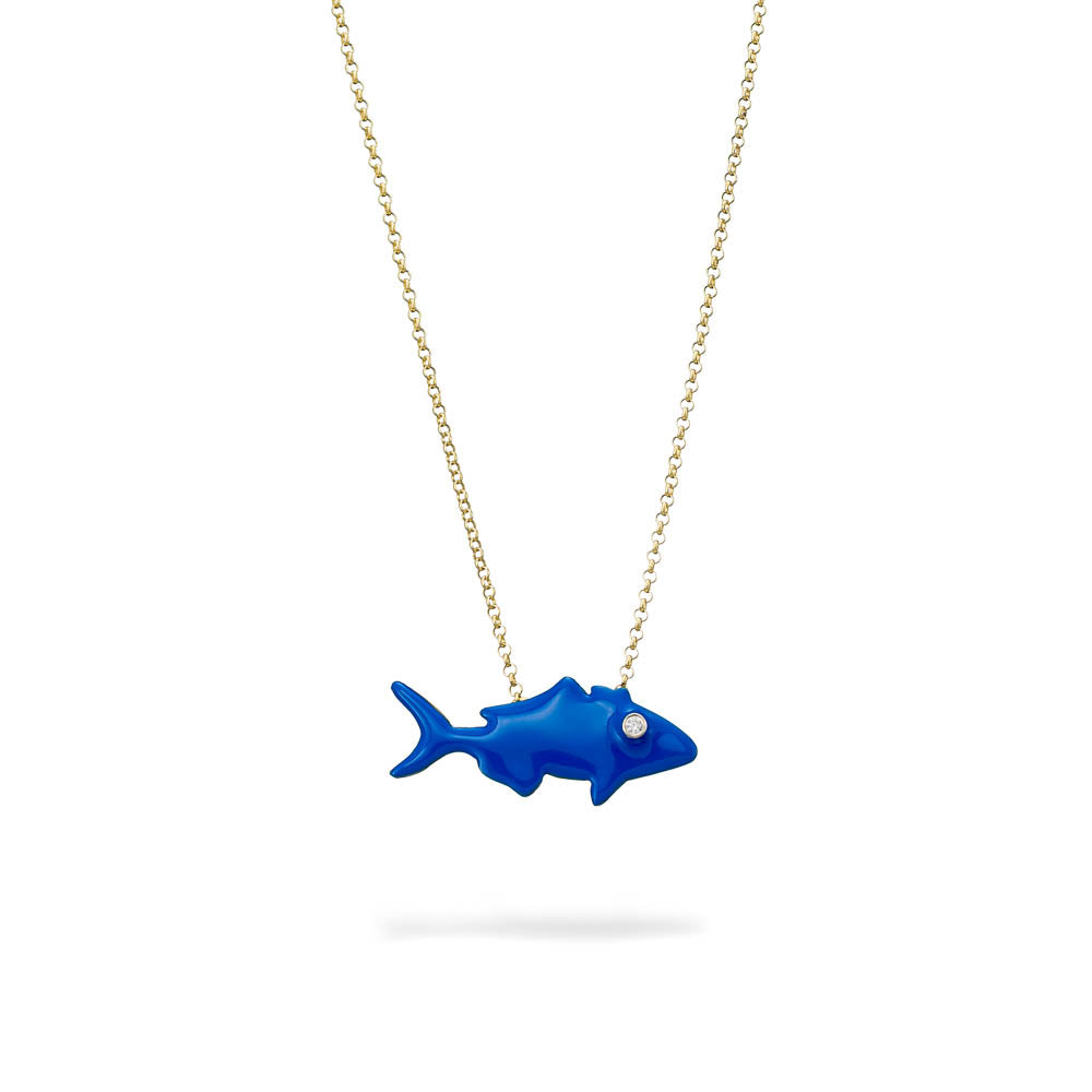 agapi-the-fish-blue-tuna-collier-poisson-mail-bleu image 1