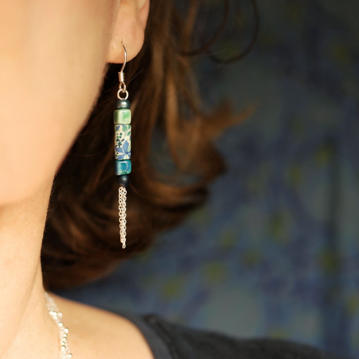 11prunes-phac-lie-boucles-pendantes-bleu-vert-argent-925-6-cm image 2
