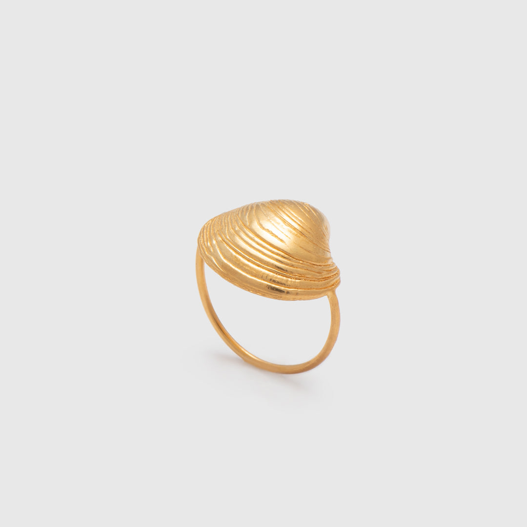agapi-seastories-master-clam-bague-coquillage-dor-e-taille-54 image 3