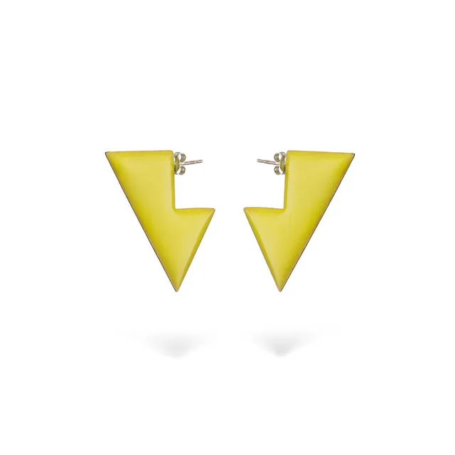 agapi-bau-jewels-itten-boucles-d-oreilles-mail-jaune-noir image 1
