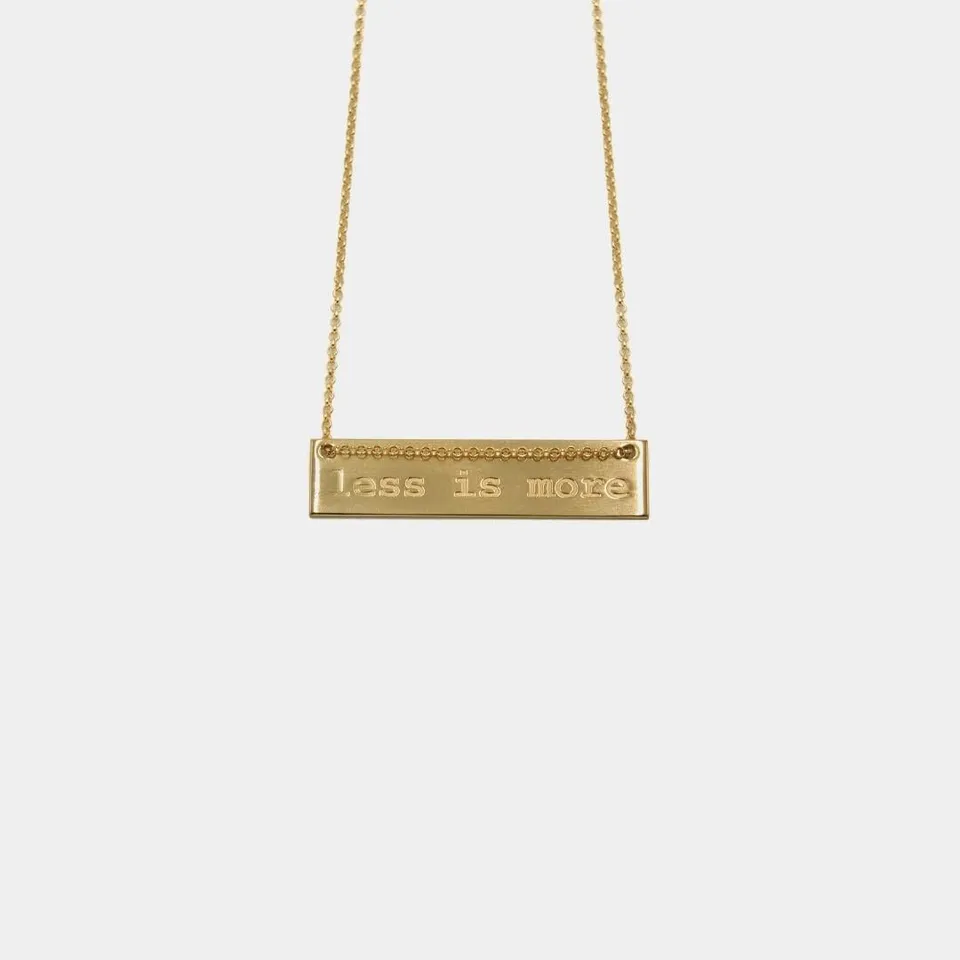 agapi-ids-less-is-more-collier-plaqu-or-42-cm-message image 1