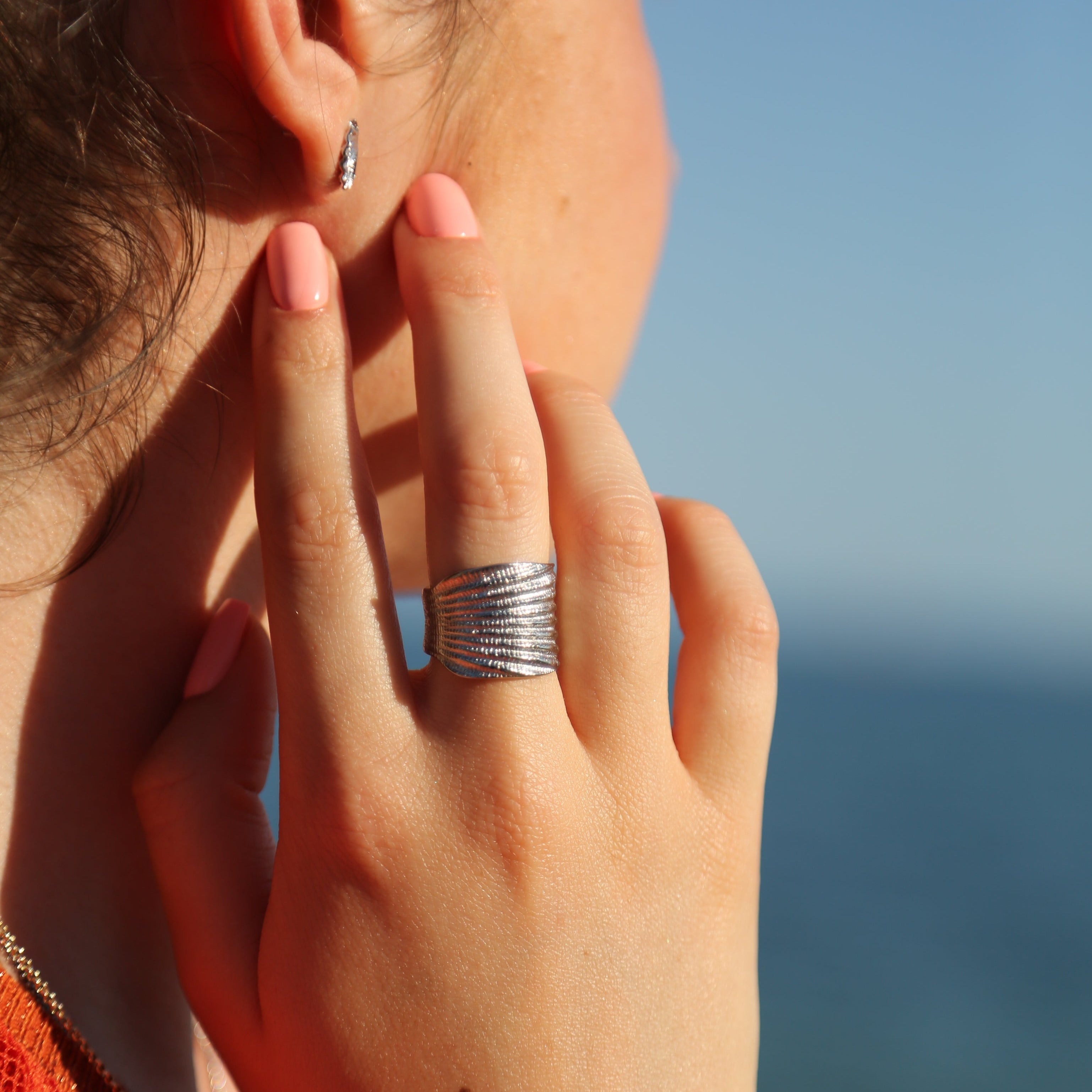 armeria-sainte-jakez-bague-coquille-saint-jacques-argent-e-ajustable image 2