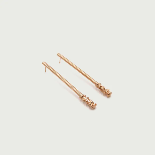 agapi-dropped-bubbles-boucles-longues-or-rose-7-4-cm image 1