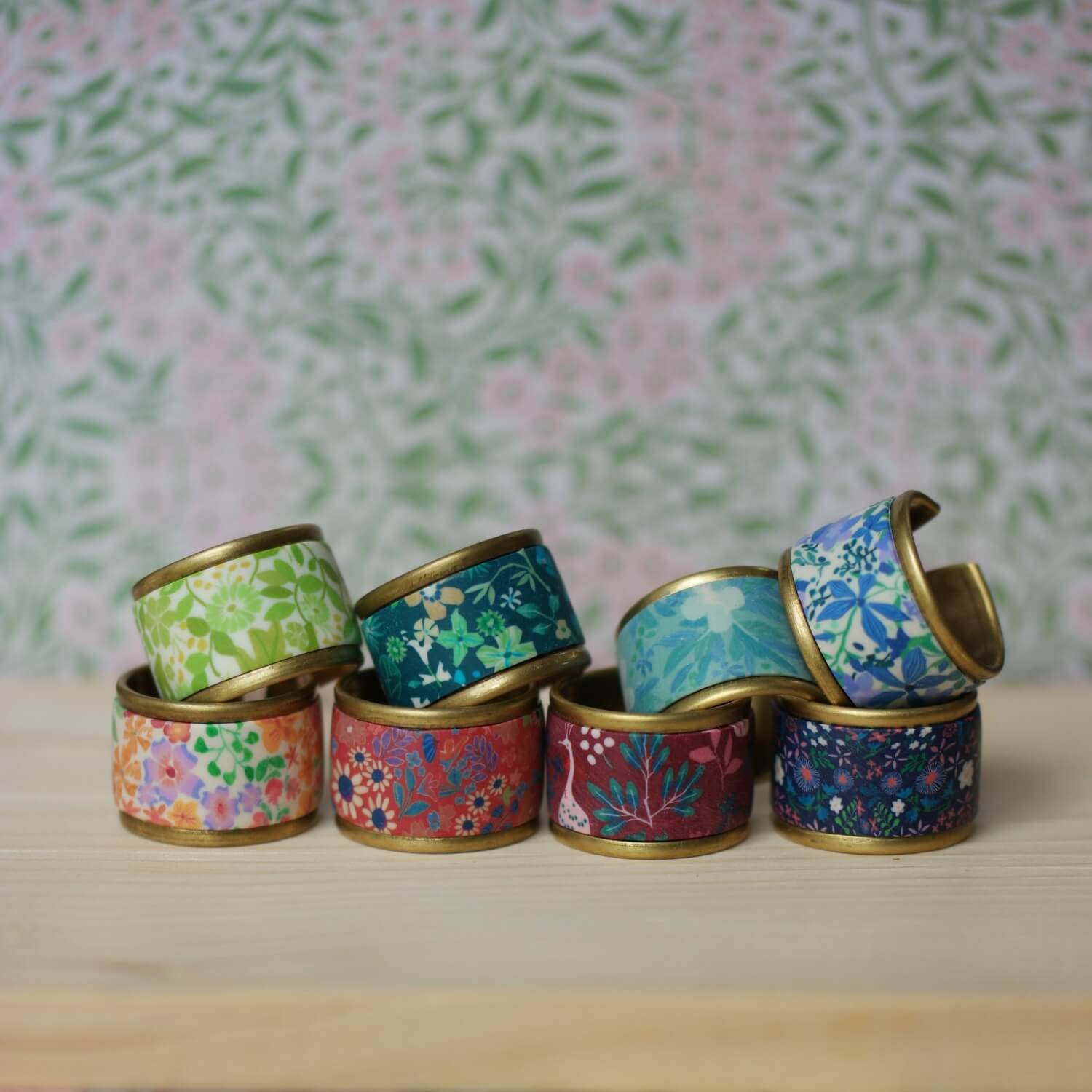 11prunes-bague-anneau-large-laiton-floral-ajustable-55-62 image 4