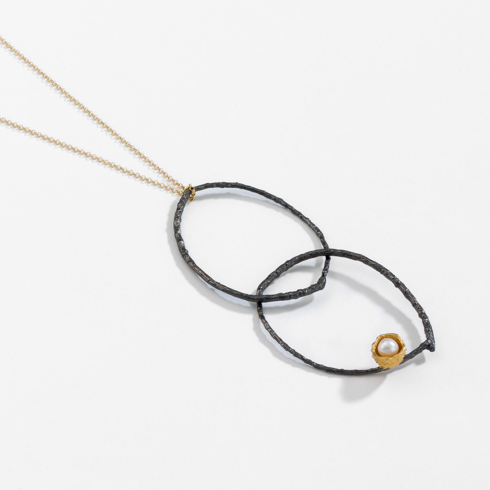 agapi-seastories-harmony-collier-perle-argent-925-dor image 1