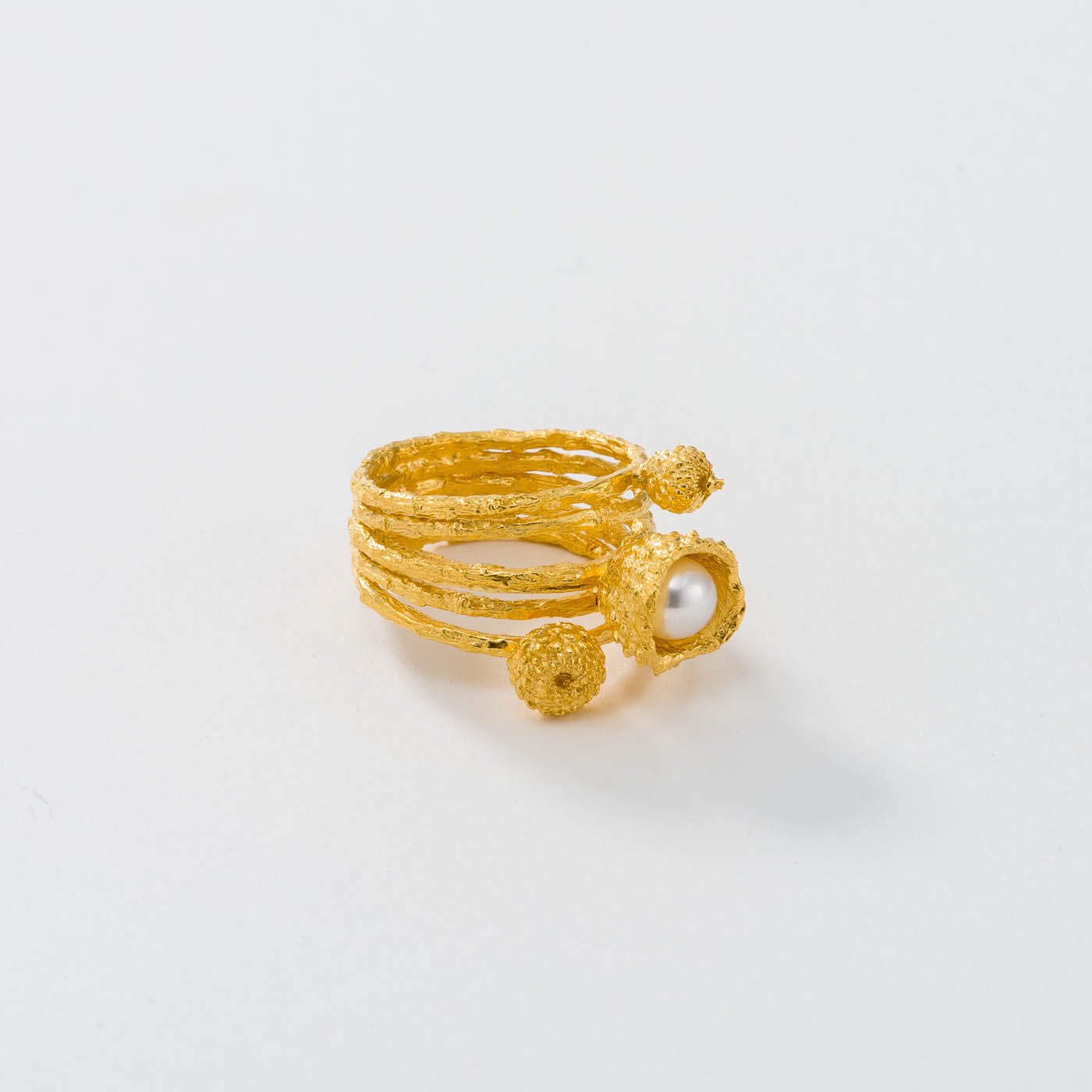 agapi-forest-tales-bague-argent-925-plaqu-or-perle image 1