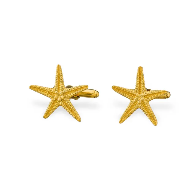 agapi-men-starfish-boutons-de-manchette-dor-argent-925 image 1