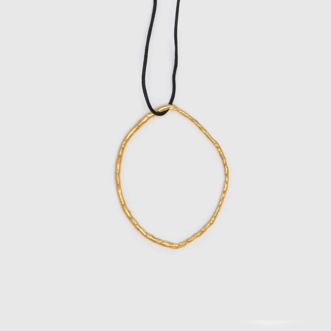 agapi-forestland-branch-hoop-collier-branche-plaqu-or-r-glable image 3