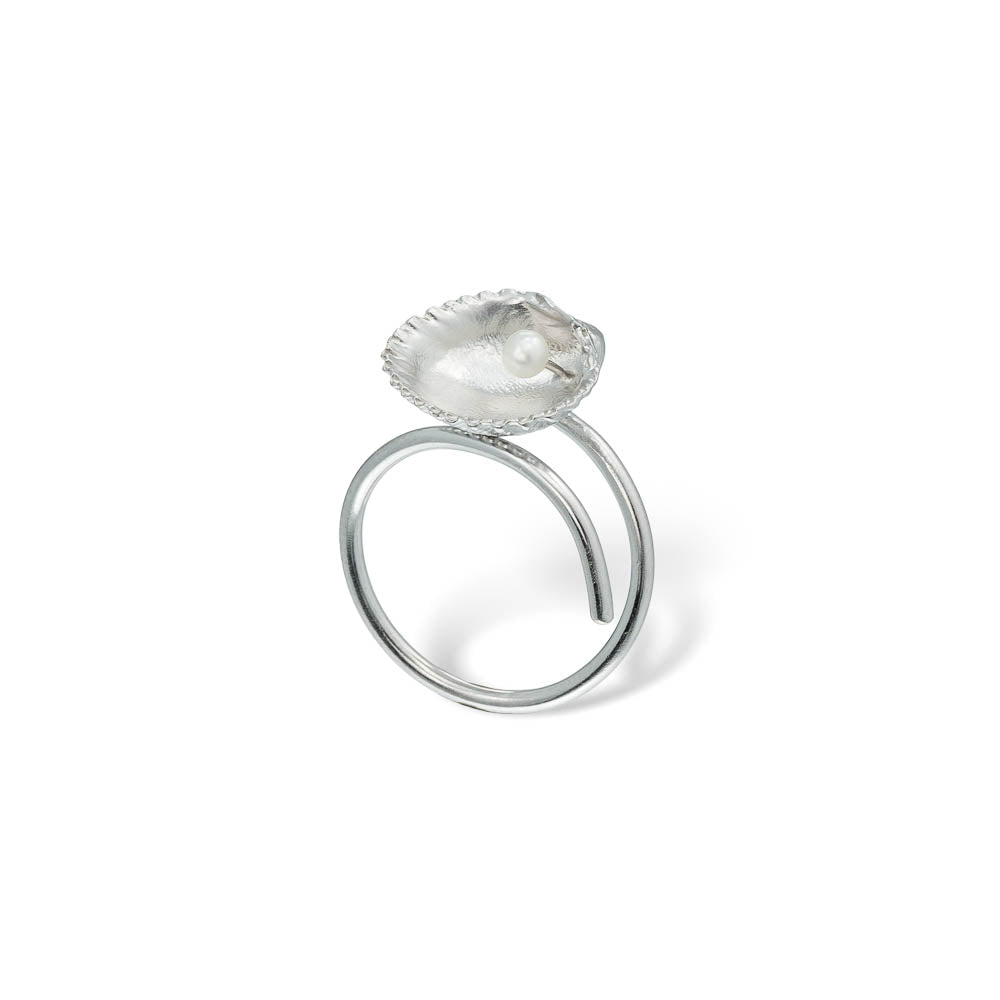 agapi-seastories-bague-hu-tre-perle-argent-925-ajustable image 1