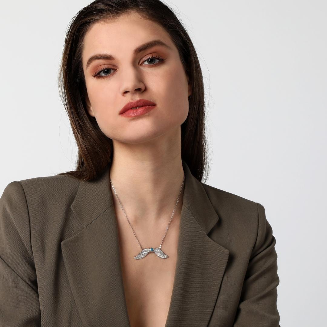 agapi-eye-of-the-sky-collier-aile-il-argent-45-cm image 2
