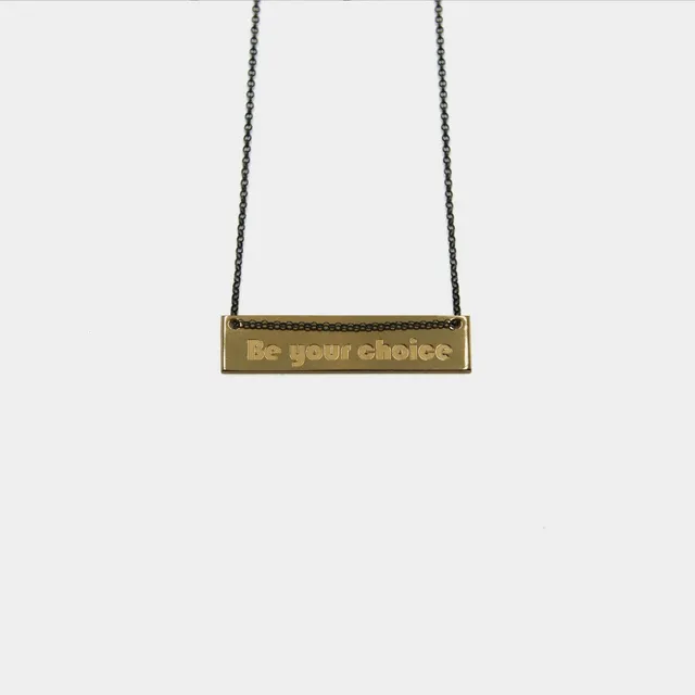 agapi-ids-be-your-choice-collier-plaqu-or-pendentif-message image 1