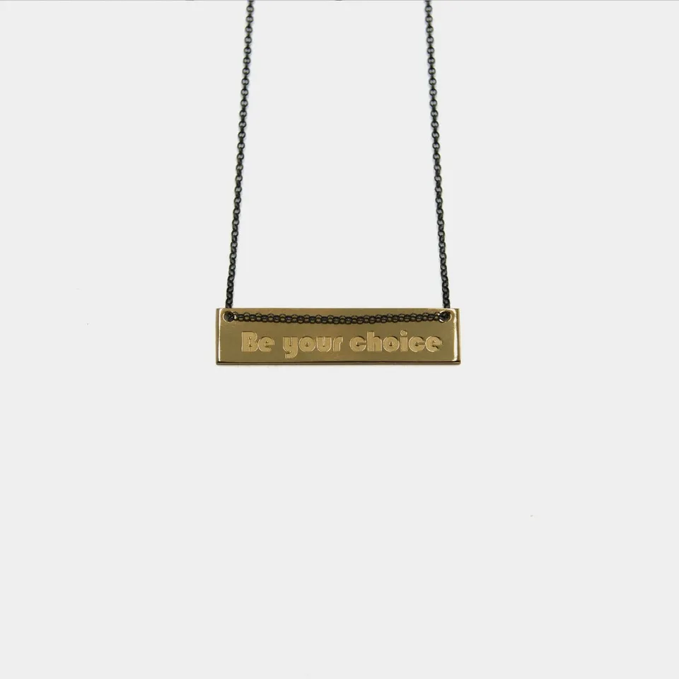 agapi-ids-be-your-choice-collier-plaqu-or-pendentif-message image 1