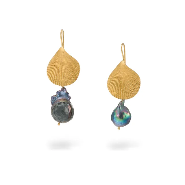 agapi-seastories-shell-fantasy-boucles-perle-plaqu-or image 1