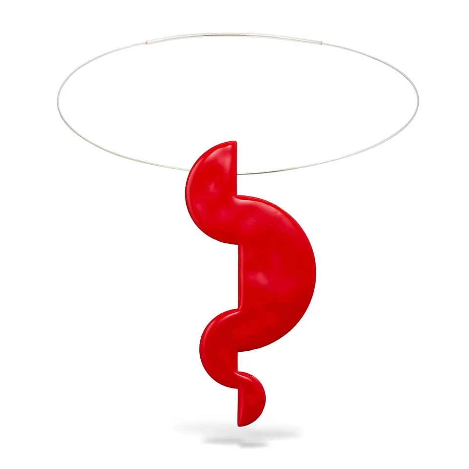 agapi-proportions-ii-by-bau-jewels-collier-ras-de-cou-mail-rouge image 1