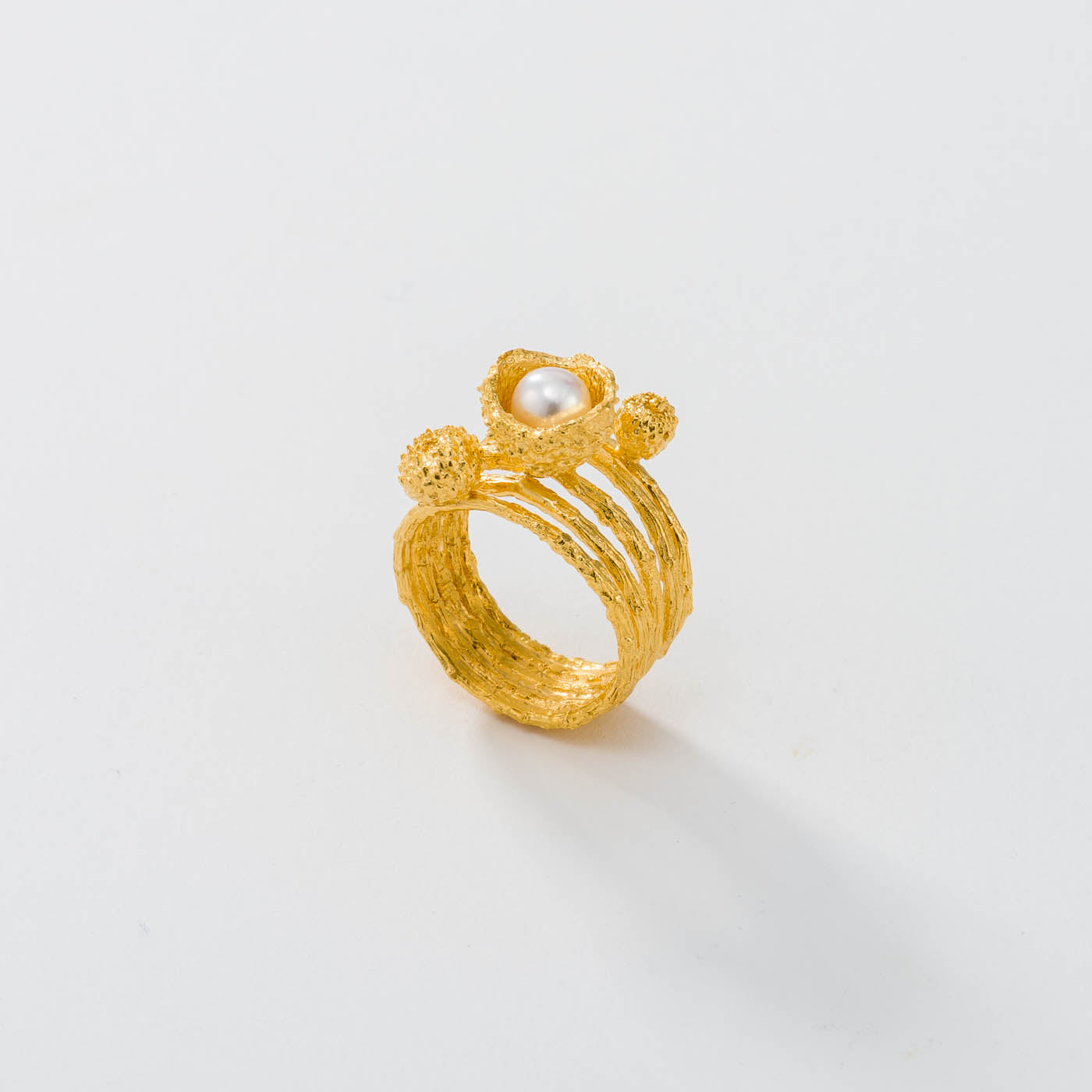 agapi-forest-tales-bague-argent-925-plaqu-or-perle image 3