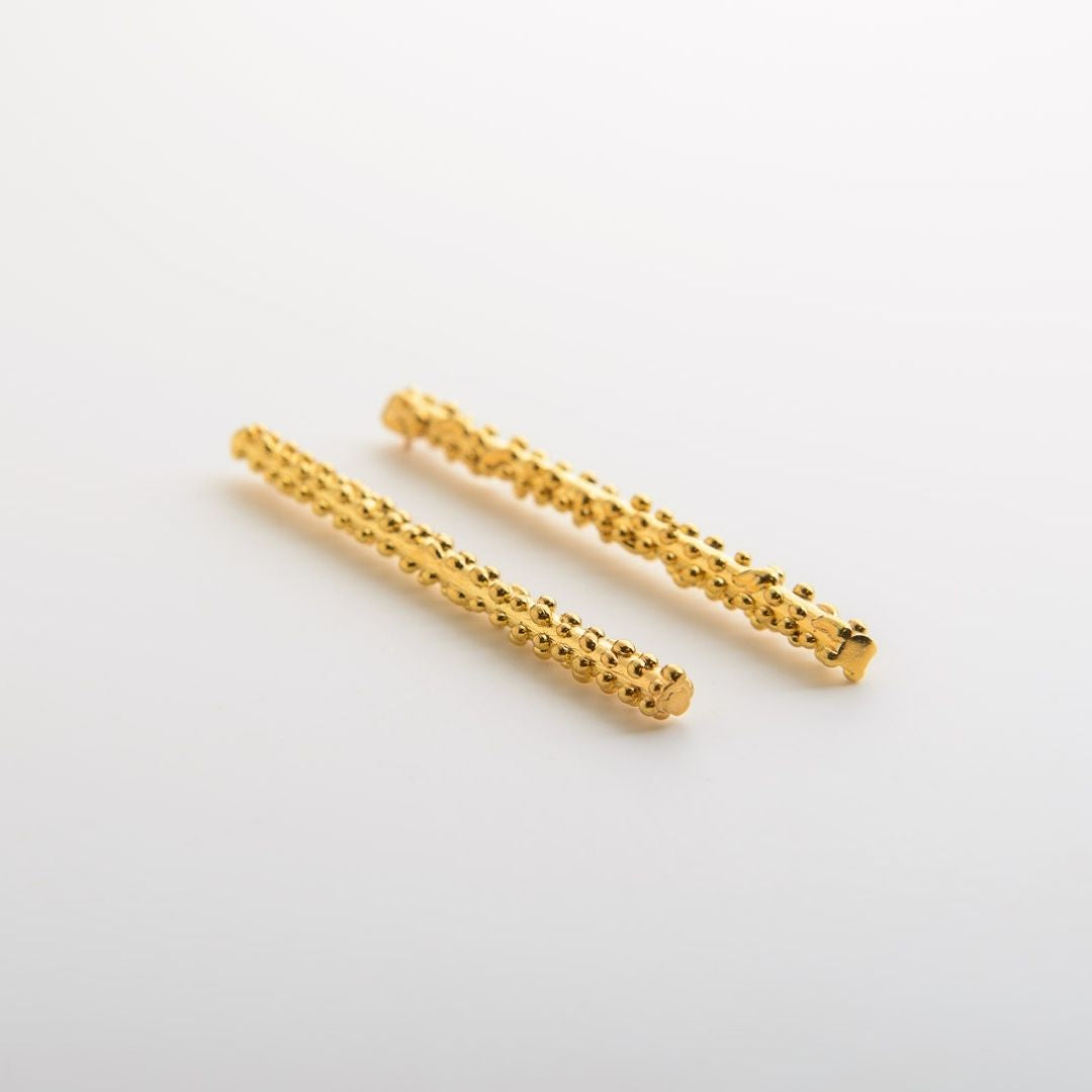 agapi-dropped-bubbles-boucles-d-oreilles-longues-bulles-dor image 1