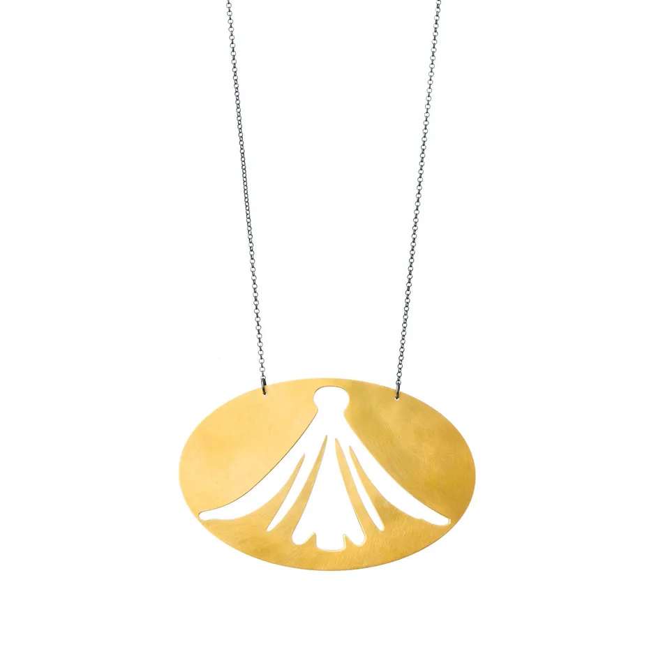 agapi-gardenia-collier-fleur-argent-plaqu-or-mat image 1