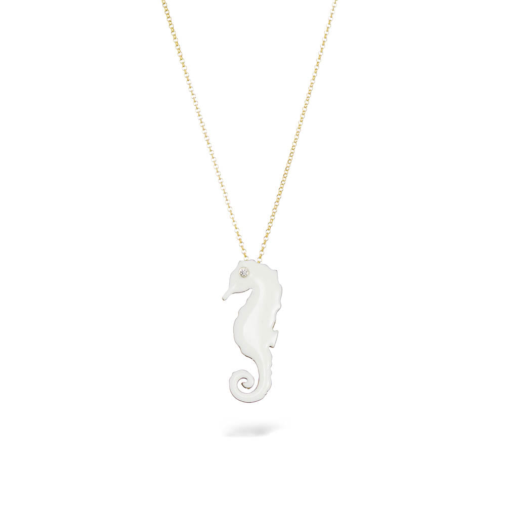 agapi-fish-seahorse-collier-hippocampe-mail-blanc-40-cm image 1