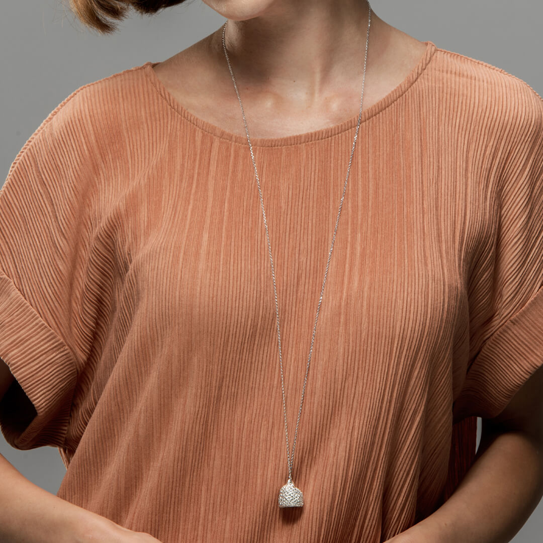 agapi-forestland-big-acorn-collier-pendentif-gland-argent-85cm image 2