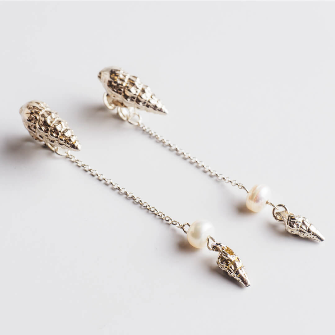 agapi-seastories-seashell-boucles-coquillage-argent image 3