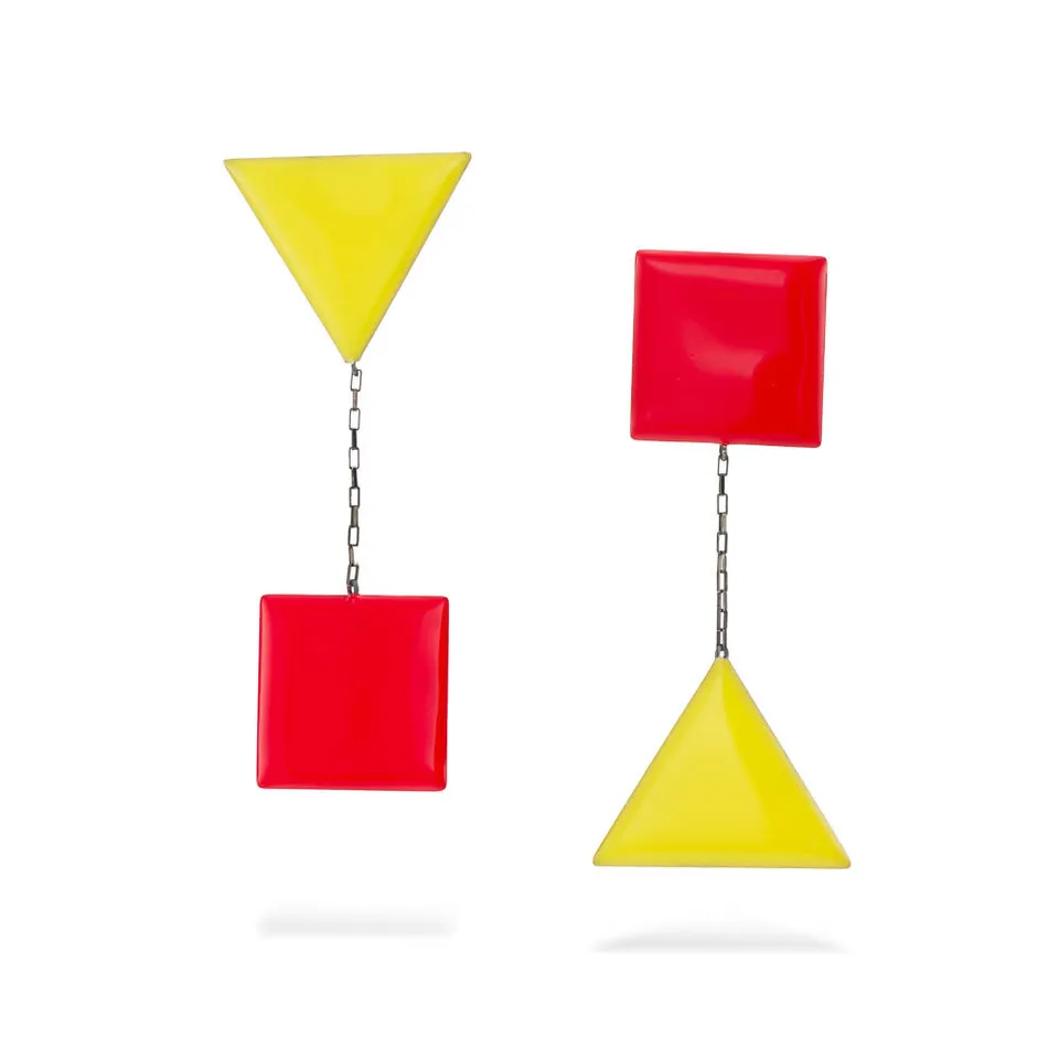 agapi-bau-jewels-boucles-d-oreilles-primaries-iii-jaune-rouge-9-cm image 1