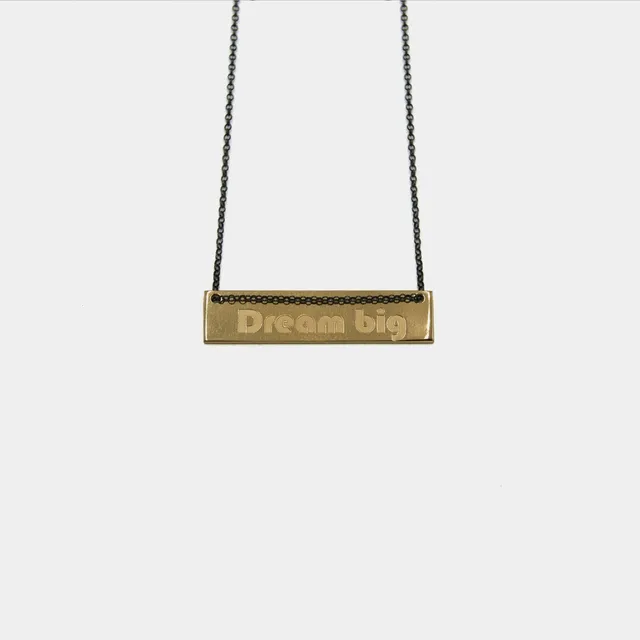 agapi-ids-dream-big-collier-dor-plaqu-or-message image 1