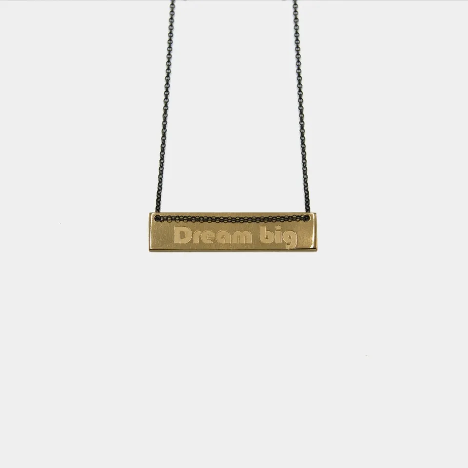 agapi-ids-dream-big-collier-dor-plaqu-or-message image 1