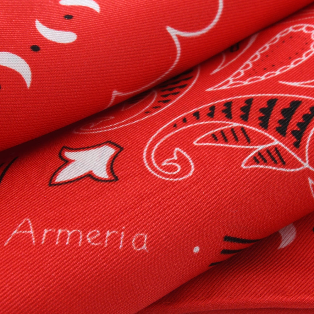 armeria-foulards-foulard-soie-rouge-breton-90-cm image 2
