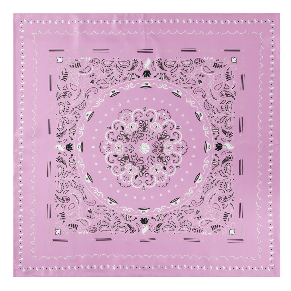 armeria-foulards-foulard-soie-rose-motif-breton-90-cm image 1