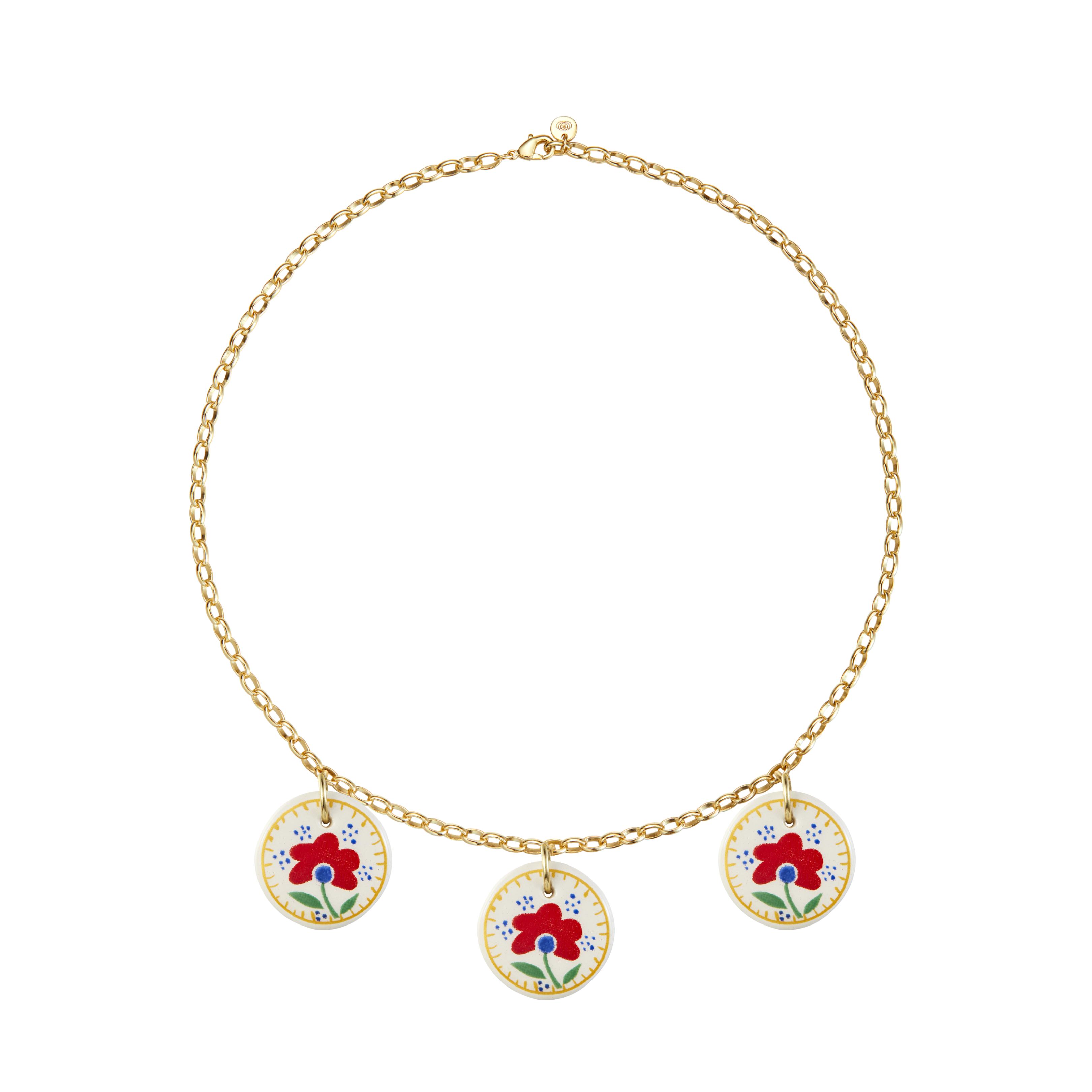 armeria-fa-enz-collier-fa-ence-3-m-dailles-fleurs-rouges-43-cm image 1