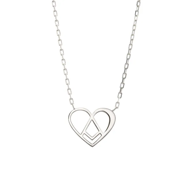agapi-love-symbols-slave-to-love-collier-argent-925-c-ur image 1