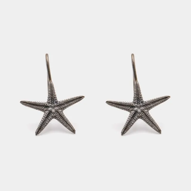 agapi-seastories-boucles-starfish-rhodium-noir-argent-925 image 1