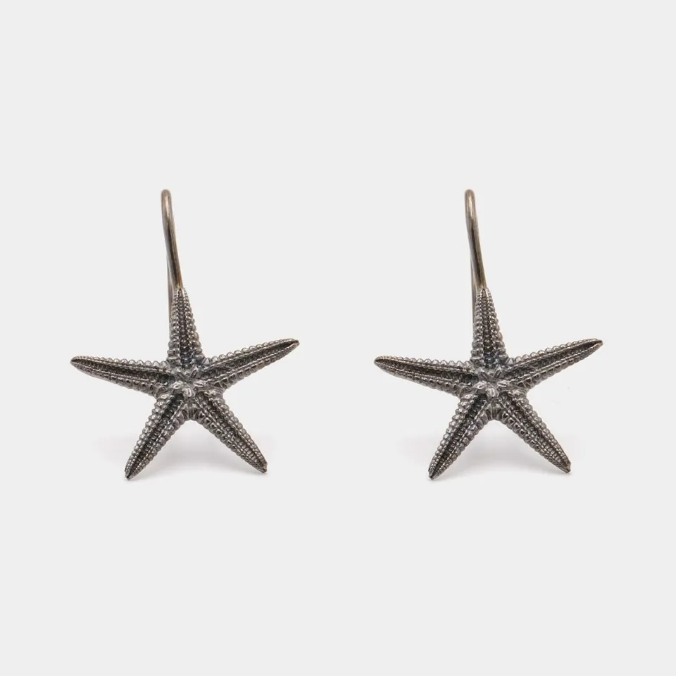 agapi-seastories-boucles-starfish-rhodium-noir-argent-925 image 1