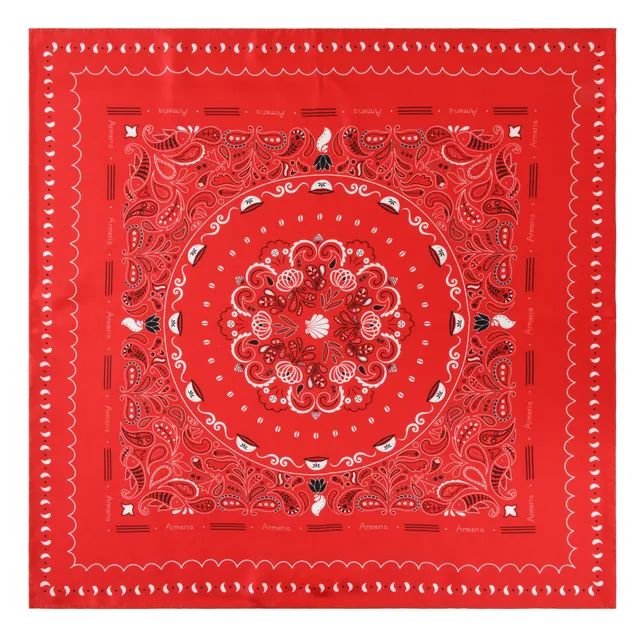 armeria-foulards-foulard-soie-rouge-breton-90-cm image 1