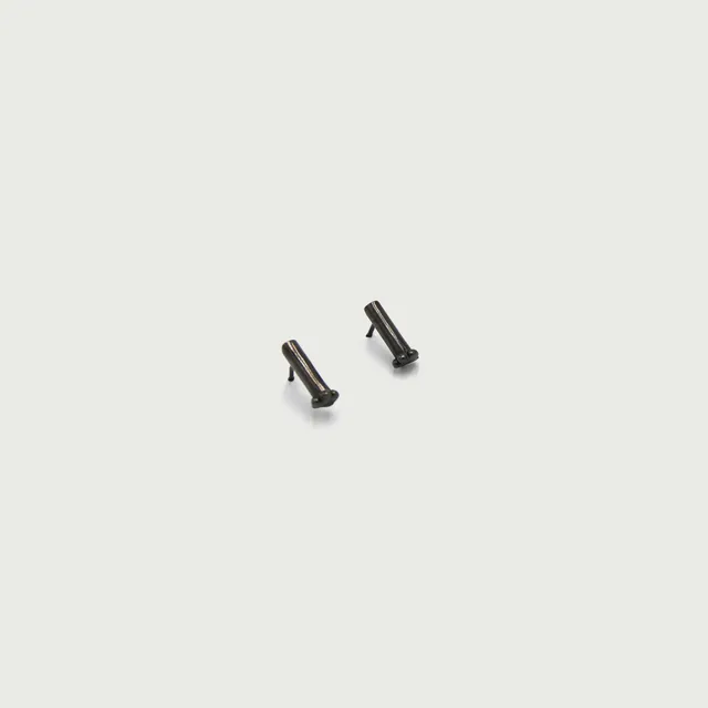 agapi-dropped-bubbles-small-line-boucles-d-oreilles-rhodium-noir image 1