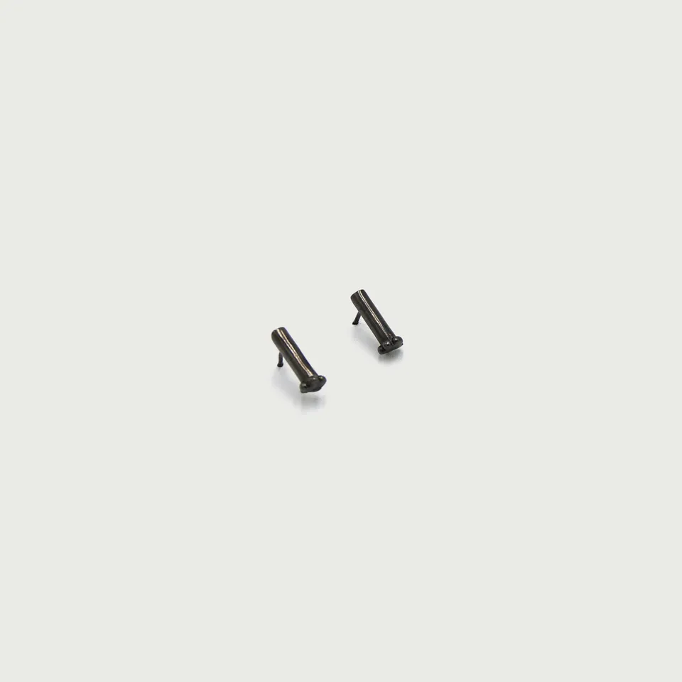 agapi-dropped-bubbles-small-line-boucles-d-oreilles-rhodium-noir image 1