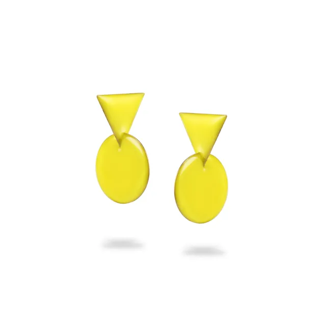 agapi-bau-jewels-dual-form-boucles-d-oreilles-mail-jaune image 1