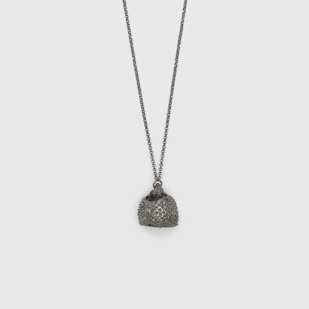 agapi-forestland-big-acorn-collier-rhodium-noir-85-cm image 3