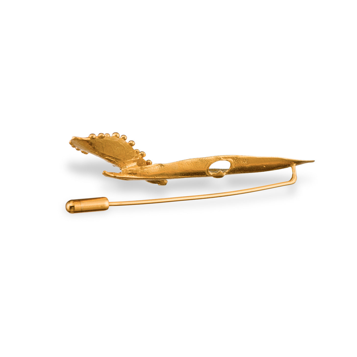agapi-demitra-two-leaves-broche-plaqu-or-feuilles-olivier image 2