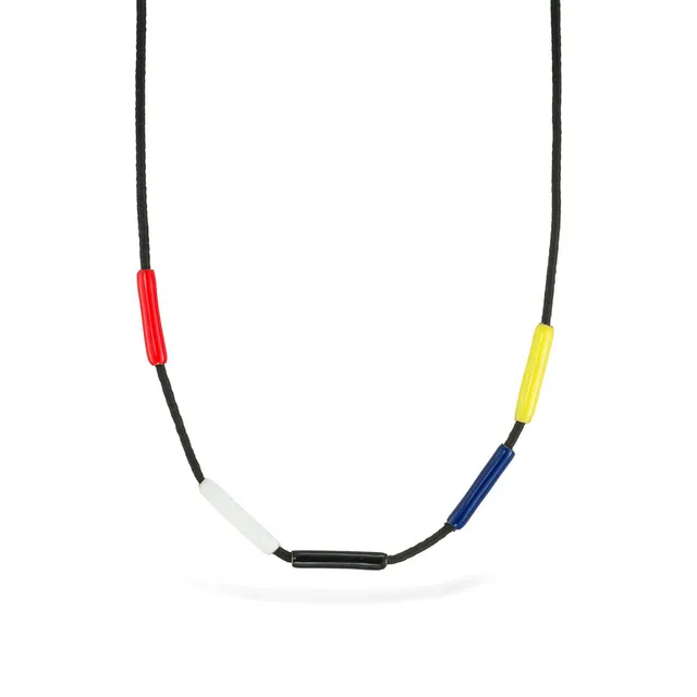 agapi-bau-bricks-collier-cordon-noir-pendentif-mail image 1