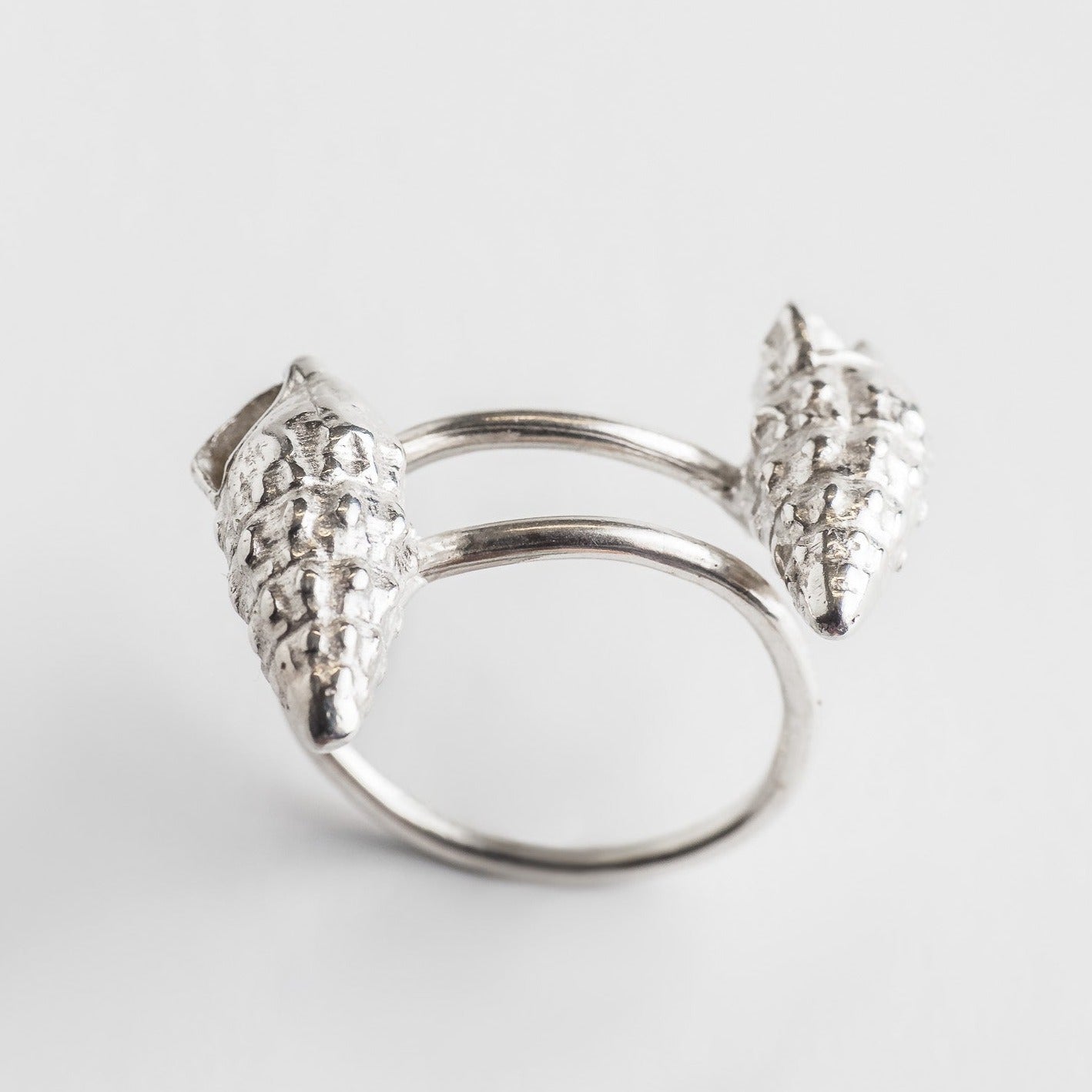 agapi-seastories-bague-twin-wild-seashells-argent-ajustable image 1