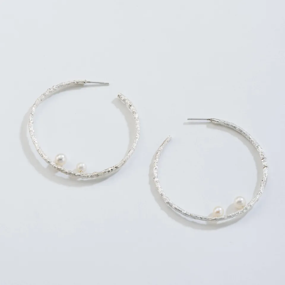 agapi-seastories-cr-oles-perles-boucles-argent-925-medium image 1