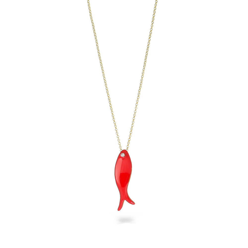 agapi-the-fish-petit-collier-poisson-rouge-corail-40-cm image 1