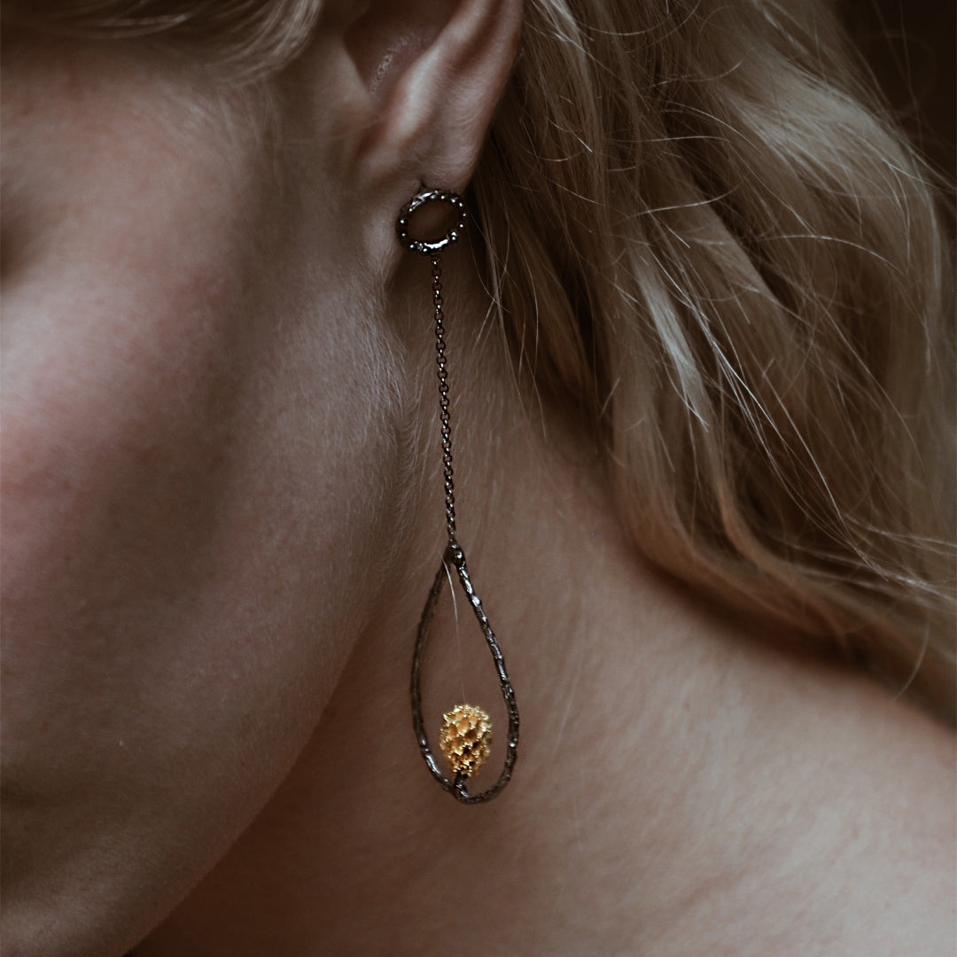 agapi-forestland-secrets-boucles-goutte-rhodium image 2