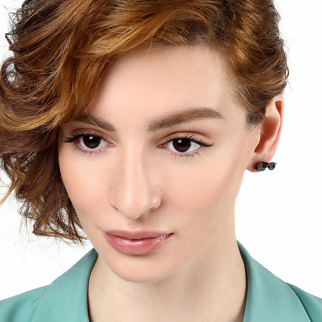 agapi-repeated-dream-boucles-rhodium-noir-argent image 2